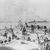 Вид Пюхтицкой обители по проекту М.Т. Преображенского. 1892